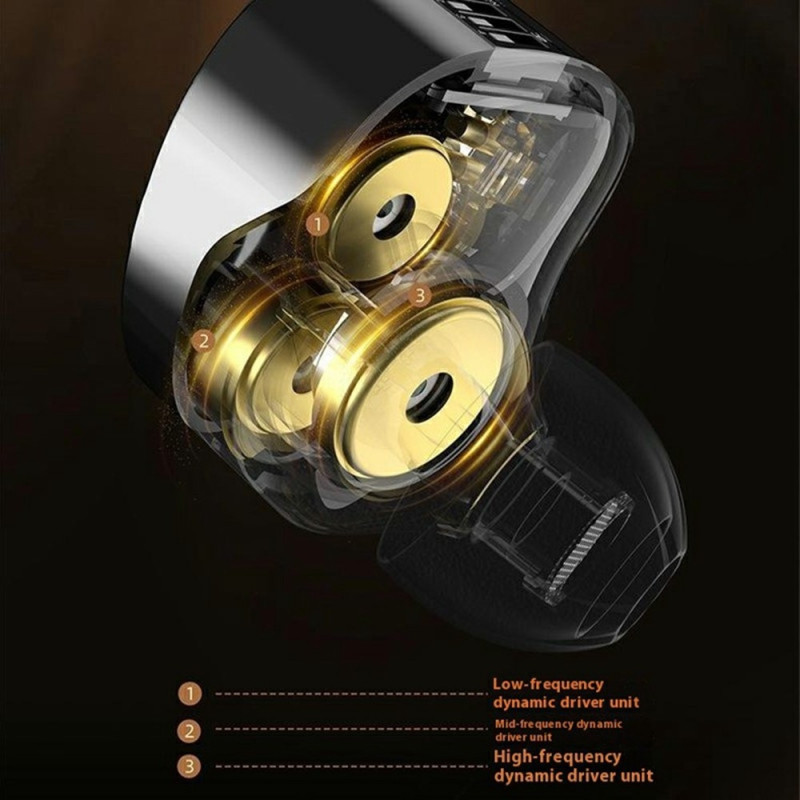 KZ Vader Pro Advanced Dynamic In-Ear Hovedtelefoner Balanceret Lyd med Mikrofon