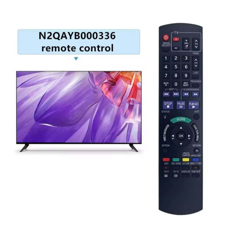 Fjernkontrollerstatning for N2QAYB000336 for Panasonic Blu-ray DVD-spiller