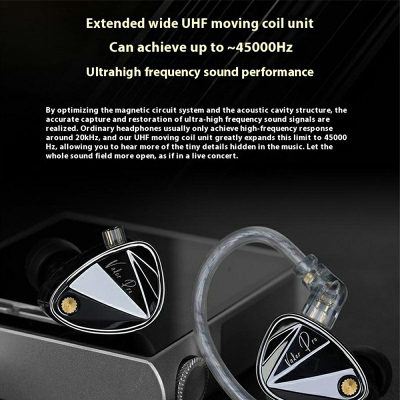 KZ Vader Pro Advanced Dynamic In-Ear Hovedtelefoner Balanceret Lyd med Mikrofon