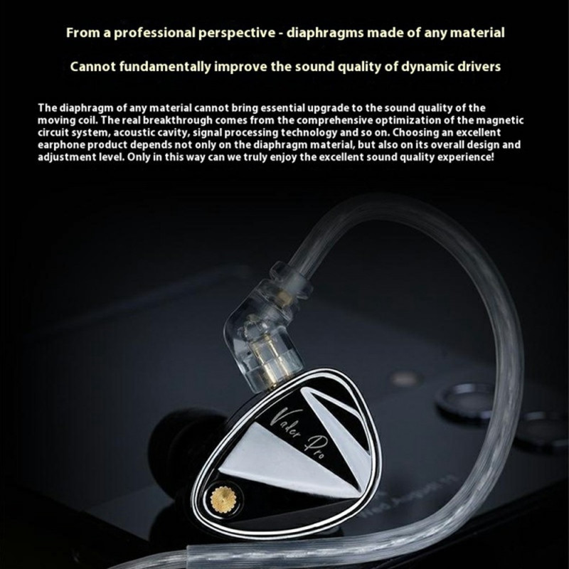 KZ Vader Pro Advanced Dynamic In-Ear Hovedtelefoner Balanceret Lyd med Mikrofon