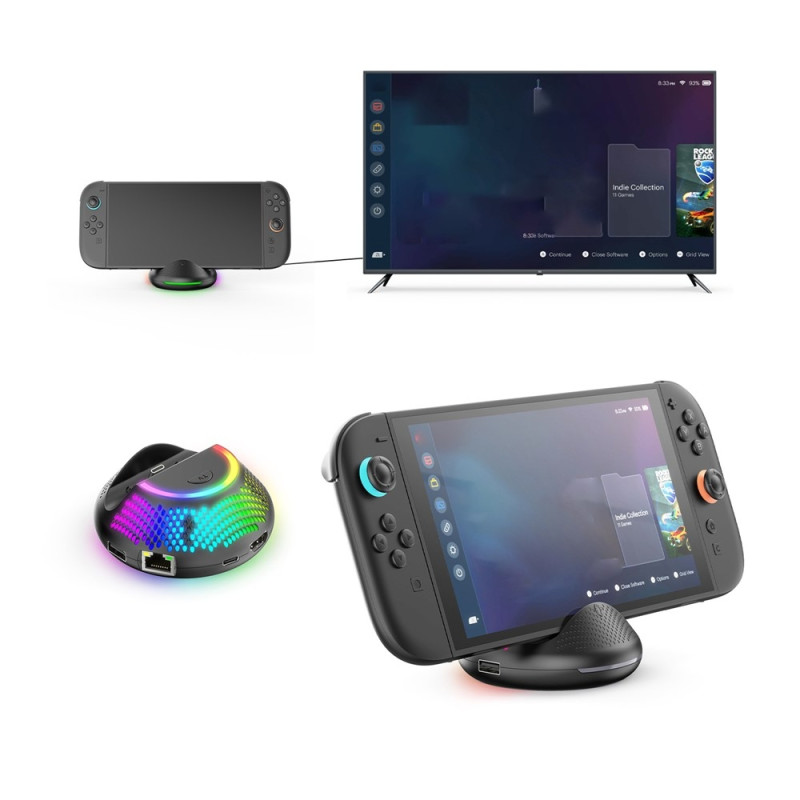 Compatible with Nintendo Switch 2 TV Dock Video Converter Gigabit Ethernet