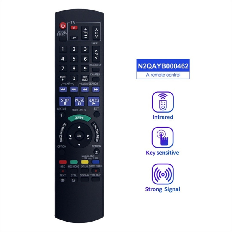 Remote Control Replacement for N2QAYB000462 For Panasonic Blu-Ray DVD Player