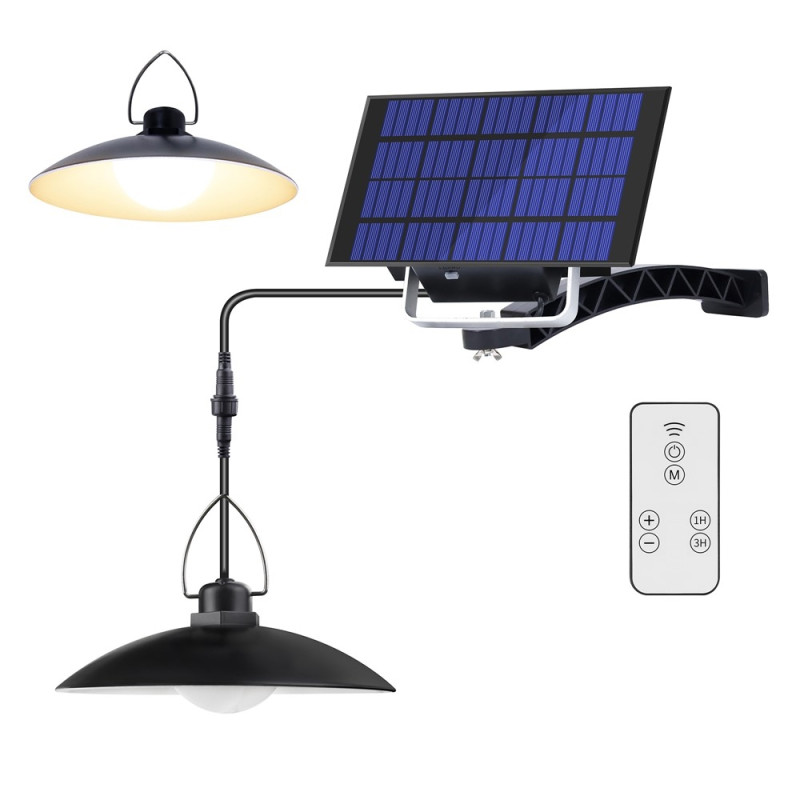 A2 35 LED solar powered hanging light single lamp waterproof remote control outdoor use