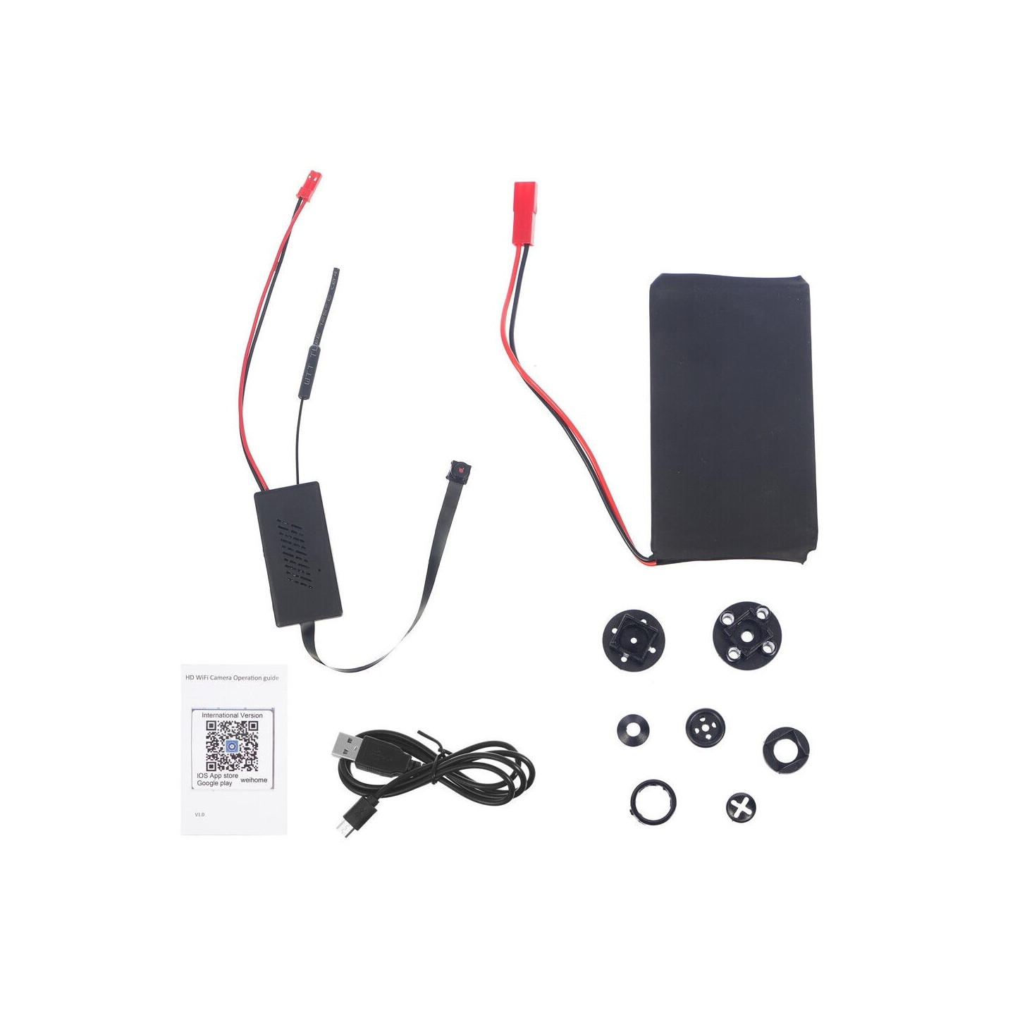 Surveillance Camera Wireless WiFi Mini Camera Motion Detection HD 1080P DIY Button