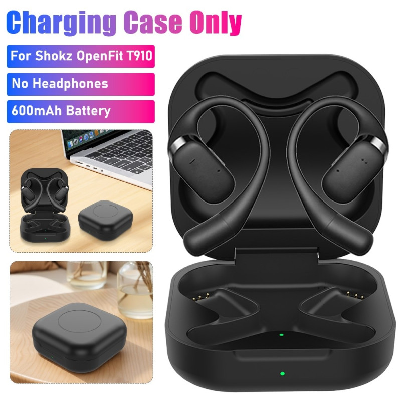 For Shokz OpenFit T910 Charging Case Built-in 600mAh Battery Charging Box