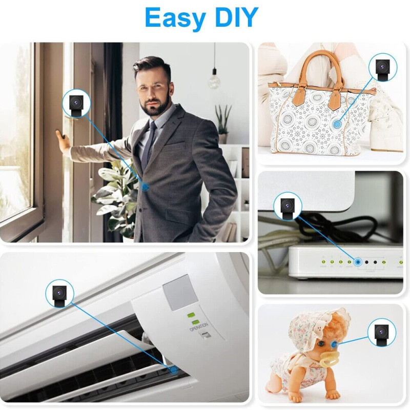 Surveillance Camera Wireless WiFi Mini Camera Motion Detection HD 1080P DIY Button