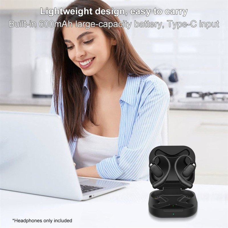 Til Shokz OpenFit T910 opladningsetui Indbygget 600mAh batteriopladerboks