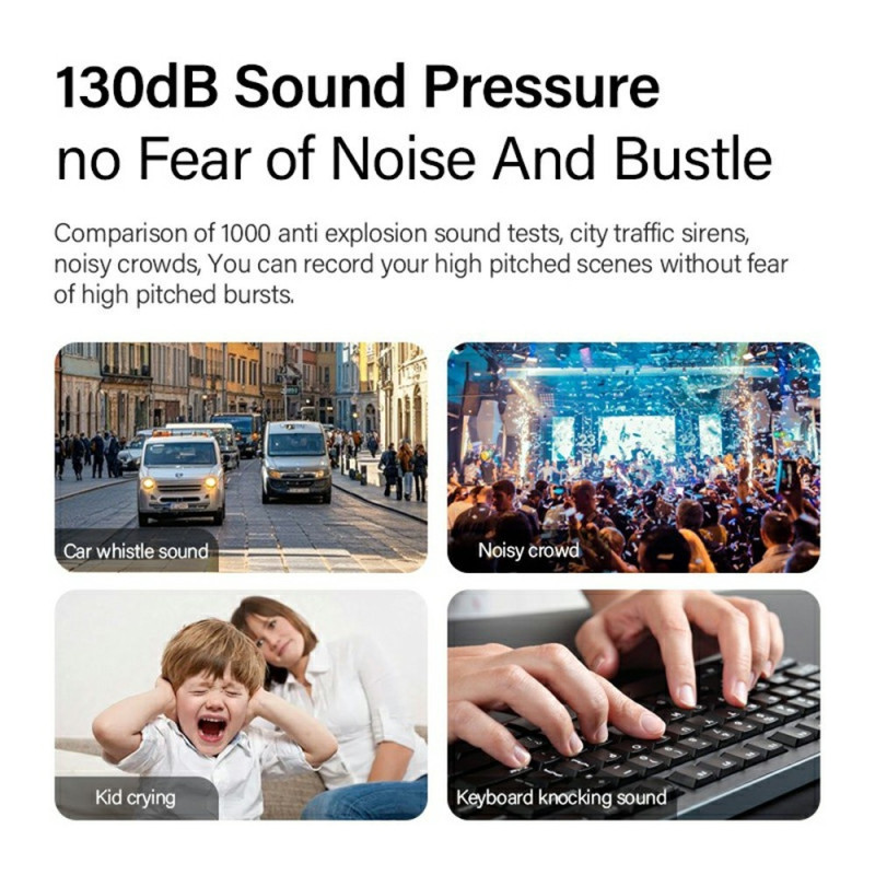 Mikrofoni iPhone 15/16/Android-laitteelle, melunvaimennus, Lavalier USB-C -vastaanotin