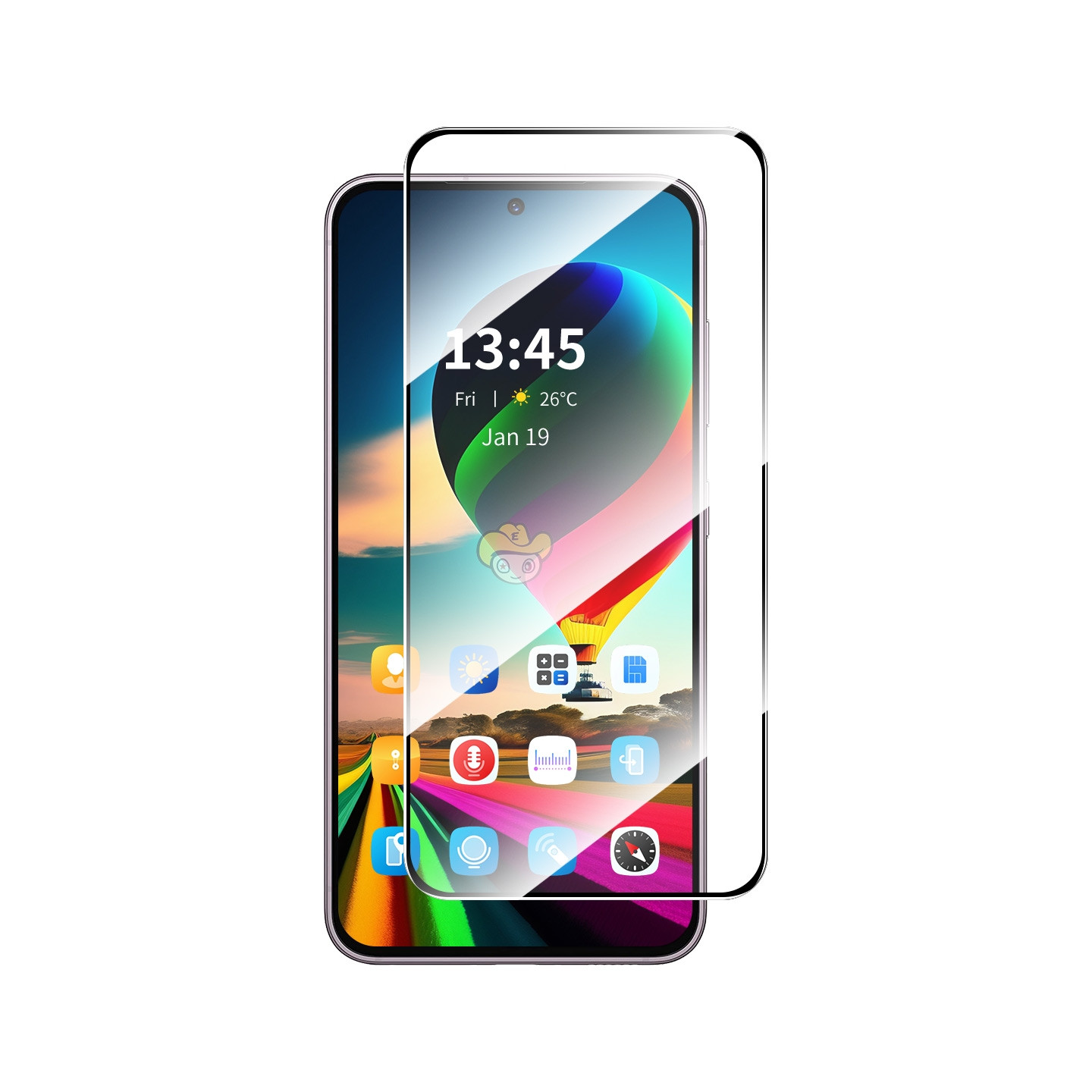 For Honor 400 Smart 5G Skjermbeskytter ENKAY 9H Silk Printing Herdet Glass
