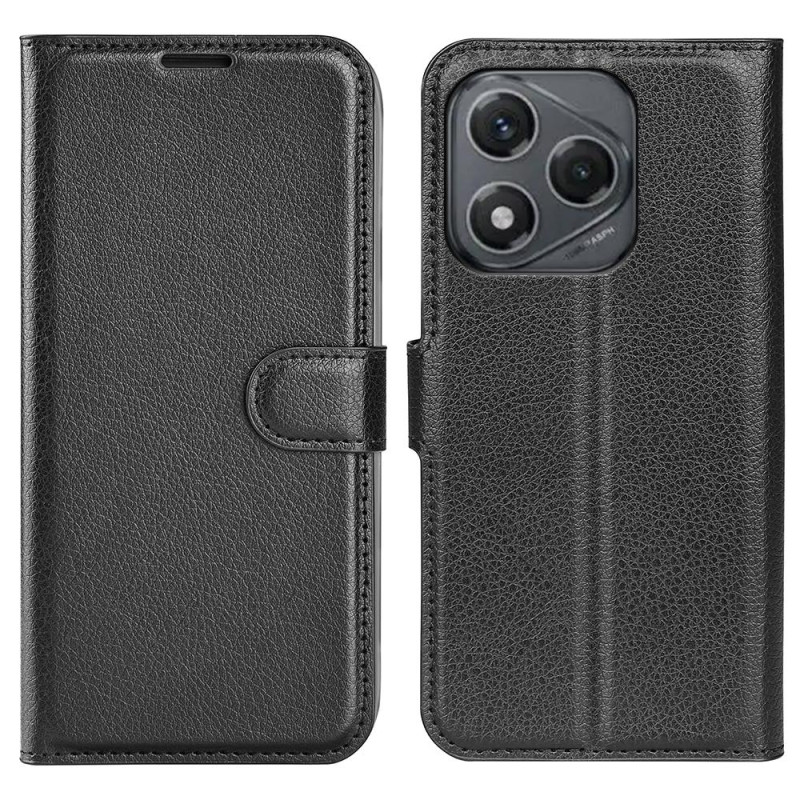 For Honor 400 Smart 5G Deksel Litchi Tekstur Lommebok Telefondeksel Sort