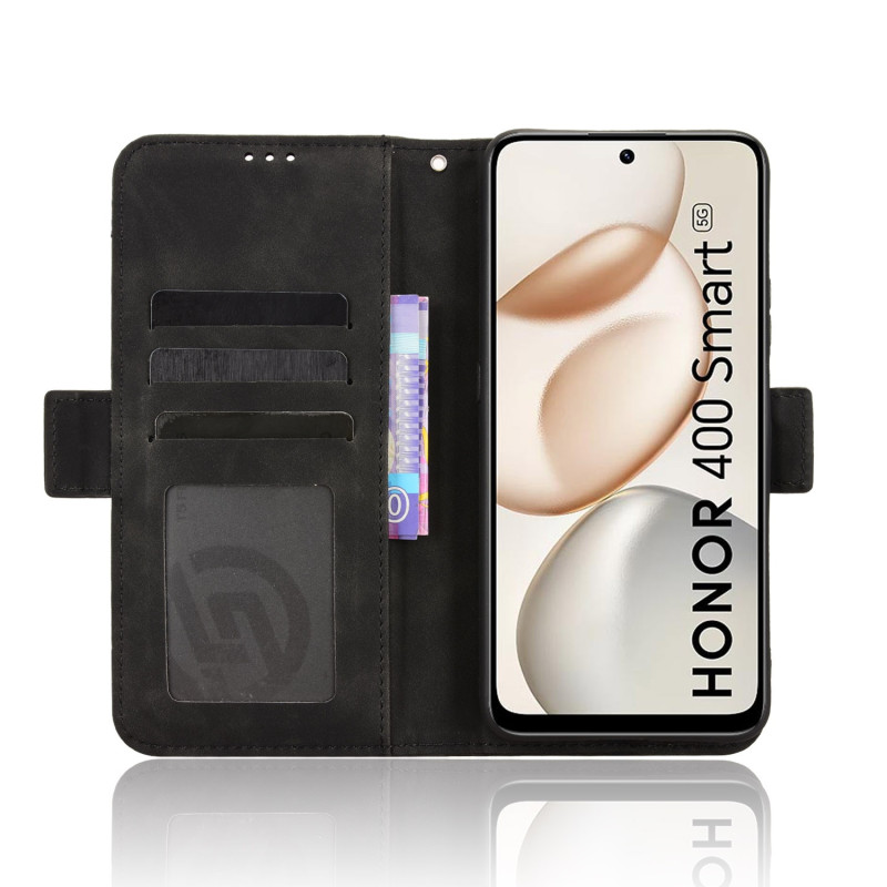 For Honor 400 Smart 5G Veske Lommebok Veske Shell Telefonveske Ekstra kort - Svart