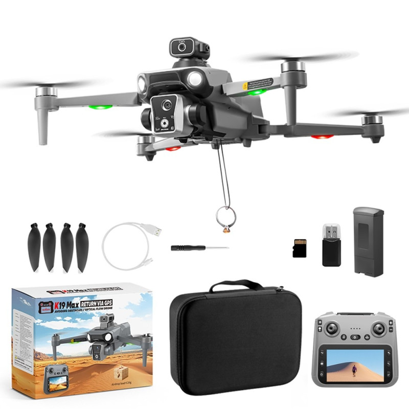 XKJ K19 Drone Drone Airdrop GPS Kaksoiskamera Ilmakuvaus Palaa kotiin