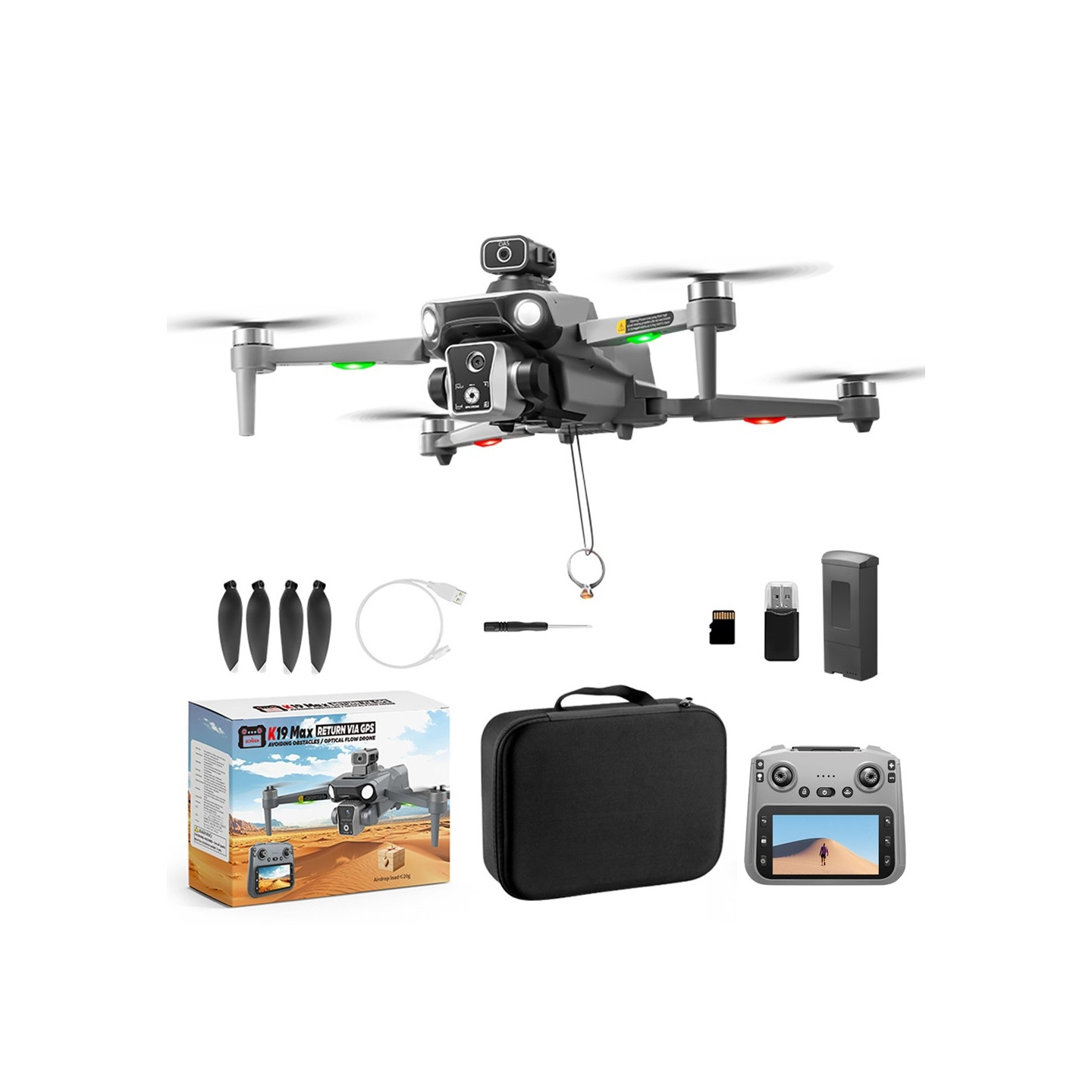 XKJ K19 Drone Drone Airdrop GPS Dual Camera Aerial Photography Return Home