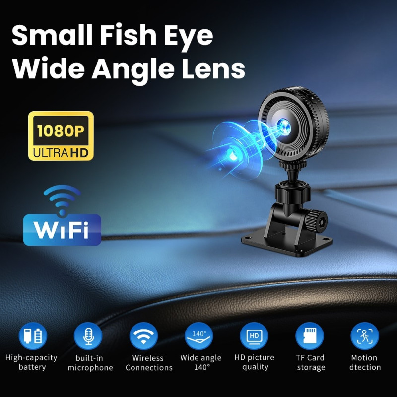Surveillance Camera Wireless WiFi Mini Camera Microphone Motion Detection + 64GB