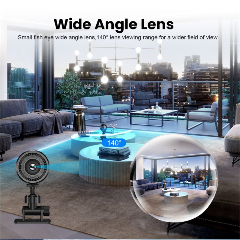 Surveillance Camera Wireless WiFi Mini Camera Microphone Motion Detection + 64GB