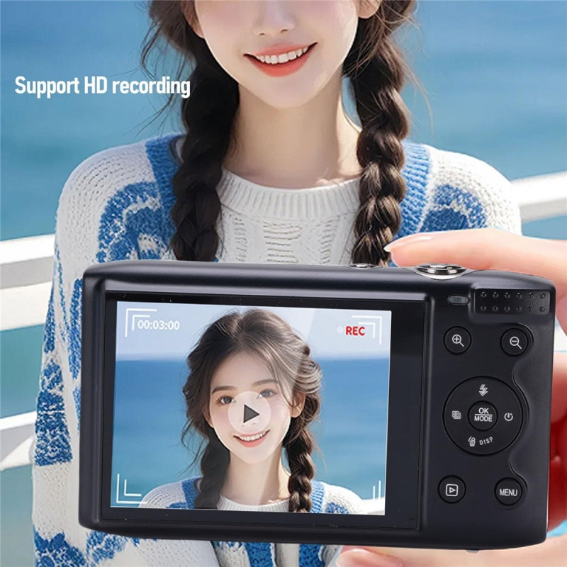 S95 Pro 5K Digitalkamera 16x Zoom WiFi 72MP 2,8" Skärm Kamera + 32GB Minneskort