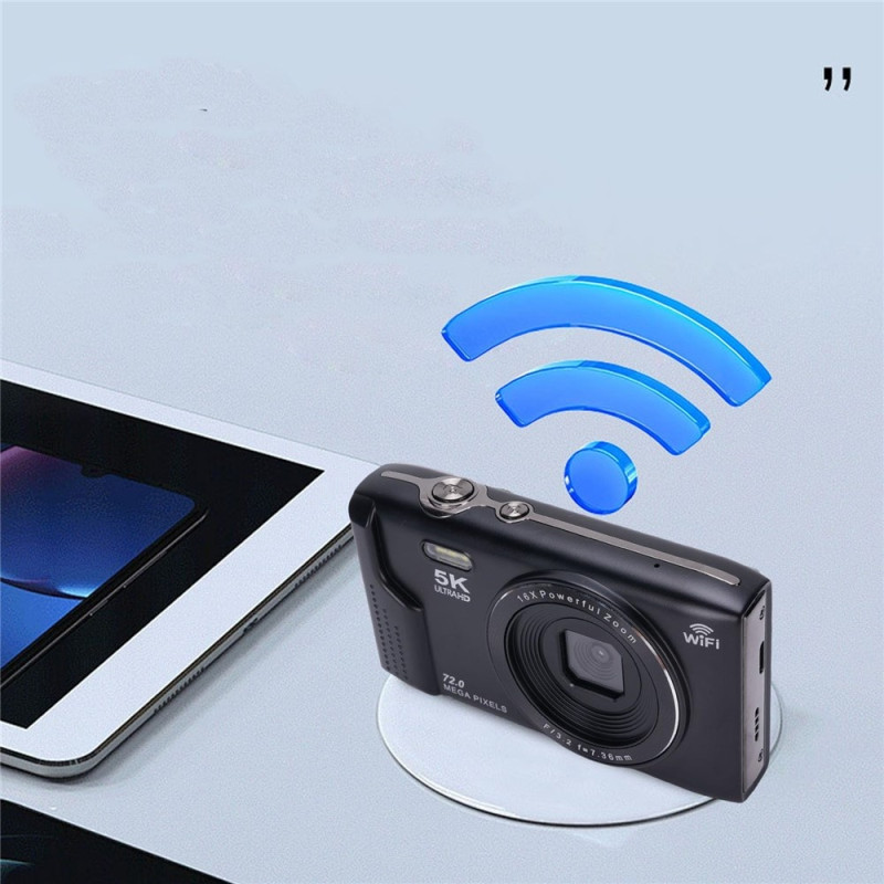 S95 Pro 5K -digikamera, 16x zoom, WiFi, 72MP, 2,8 tuuman näyttö, kamera + 32 Gt:n muistikortti