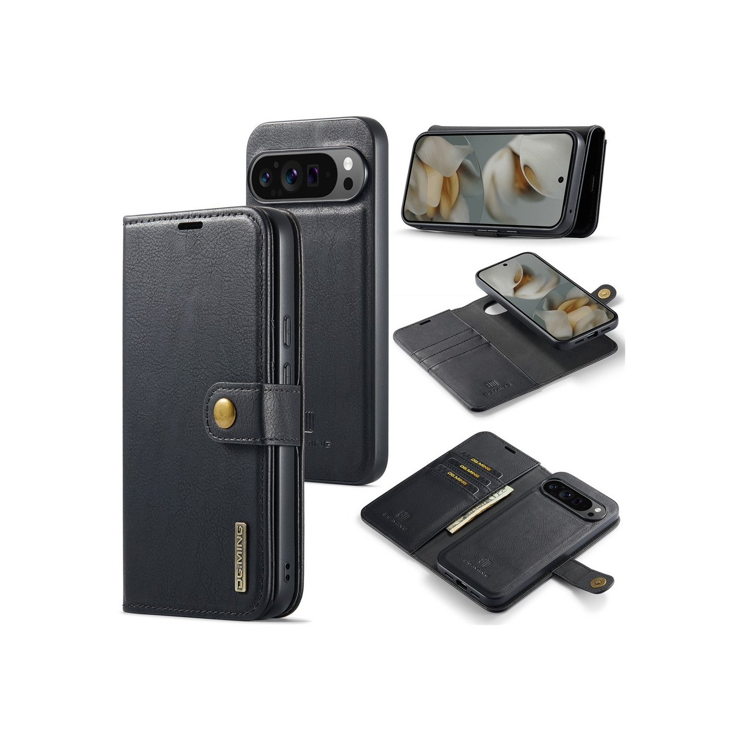 Cover Case Magnet DG.MING Wallet Case for Google Pixel 10 Pro XL