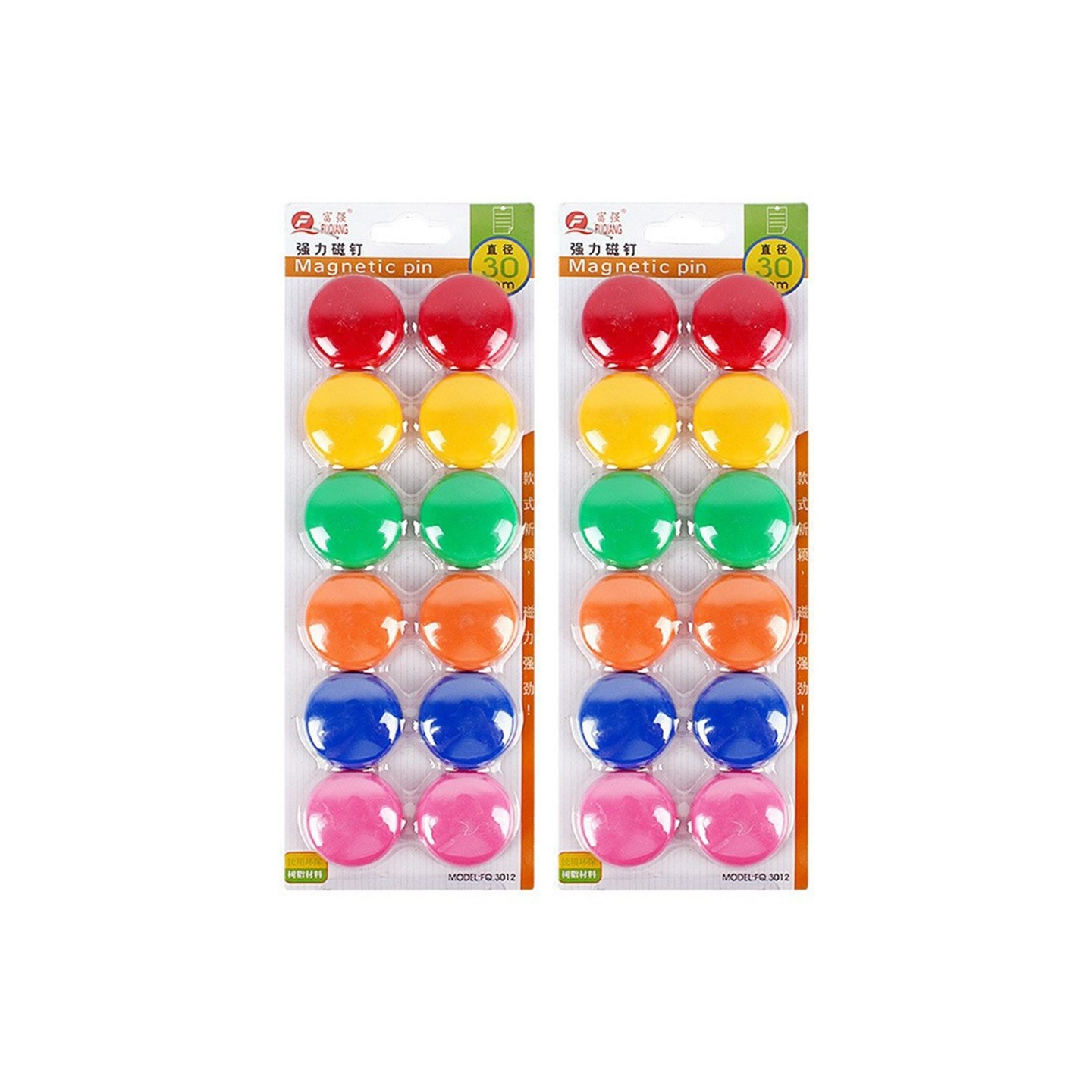 24pcs 30mm Colorful Round Magnets Whiteboard Strong Magnetic Buttons