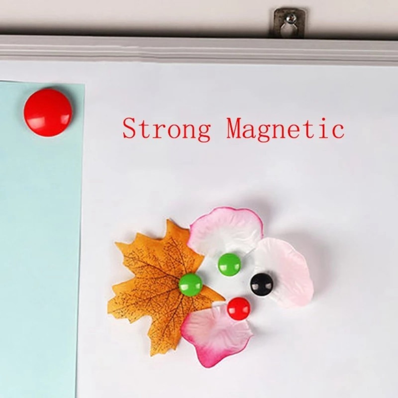 24pcs 30mm Colorful Round Magnets Whiteboard Strong Magnetic Buttons