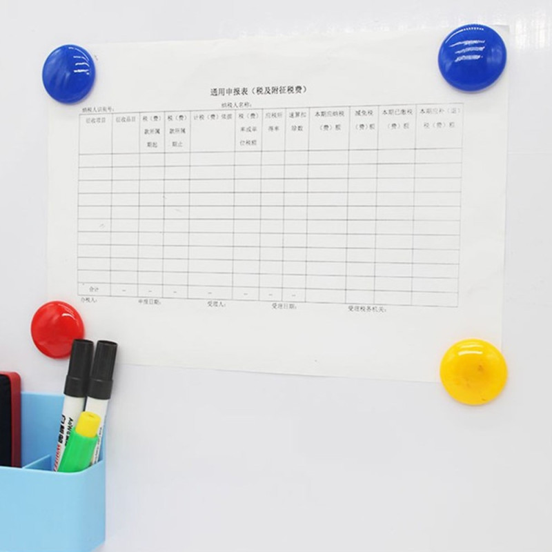 24pcs 30mm Colorful Round Magnets Whiteboard Strong Magnetic Buttons