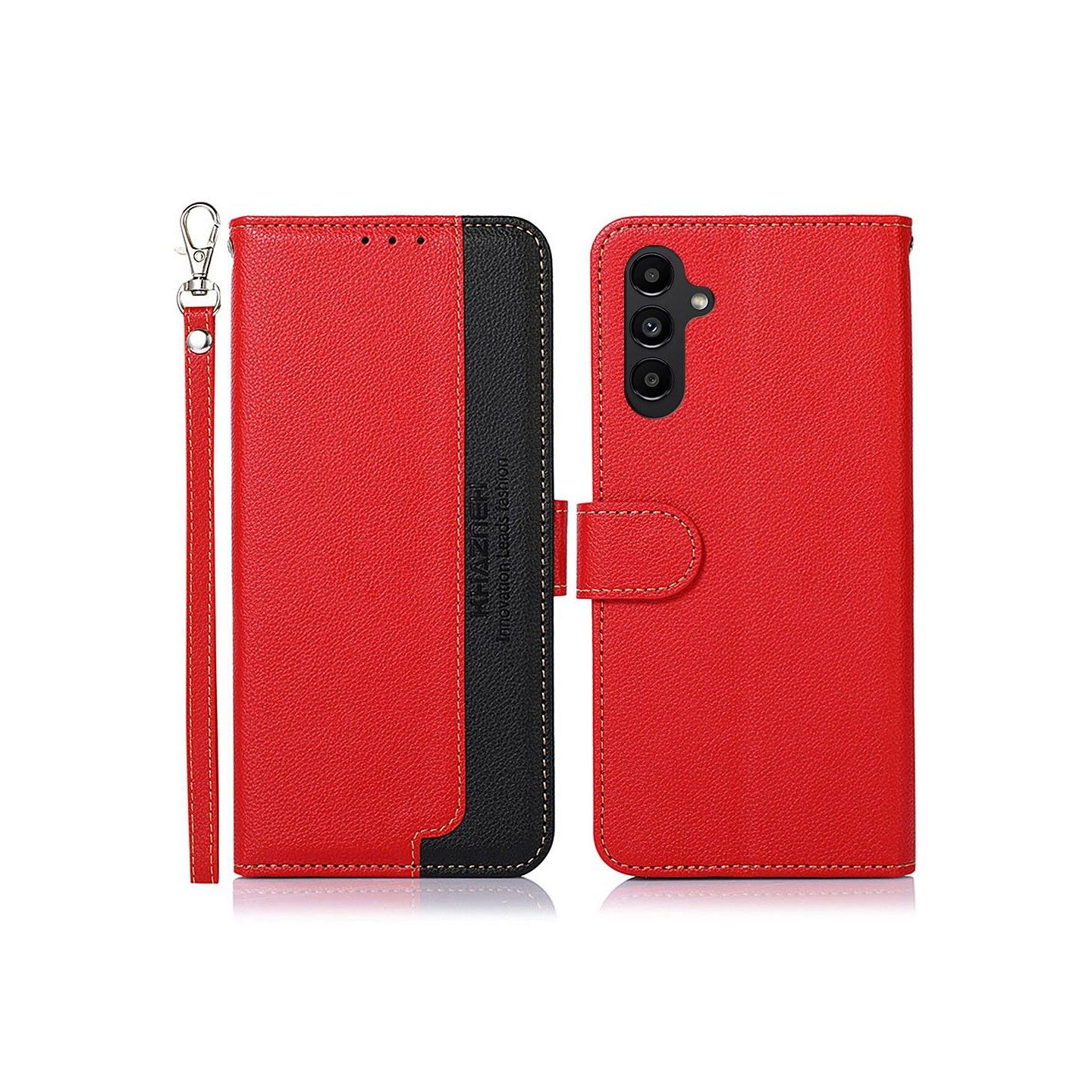 KHAZNEH Phone Cover for Samsung Galaxy A14 - Red/Black