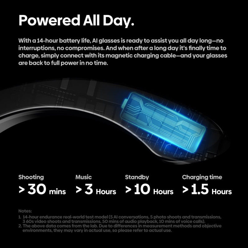 ZEBLAZE AI-oversættelse HD-opkald, foto og video, smarte briller med kamera