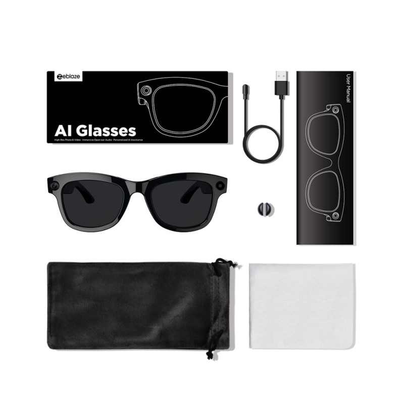 ZEBLAZE AI -käännös HD-puheluvalokuvausvideoälylasit kameralla