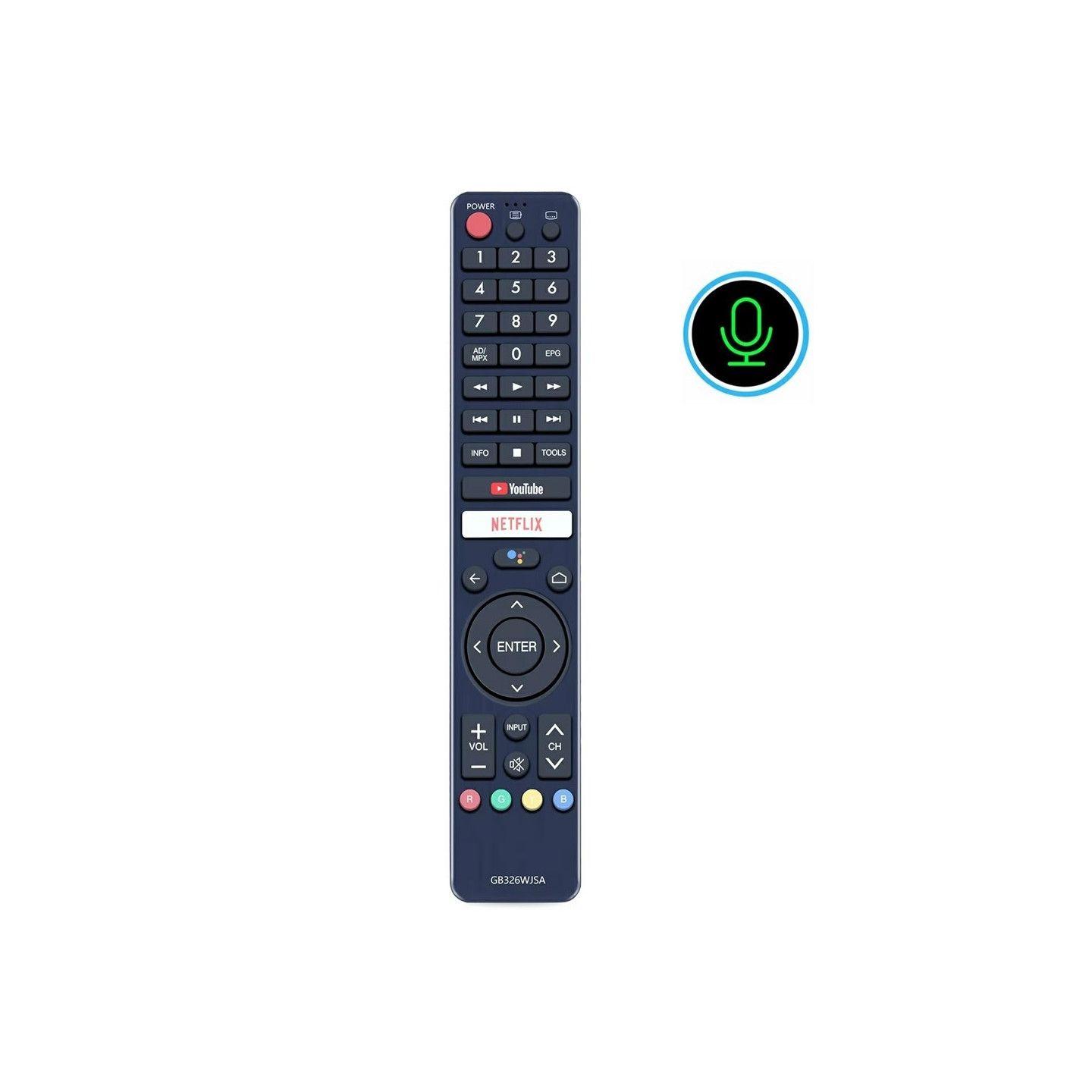 TV remote control Replacement for GB326WJSA For Sharp TV Voice Function