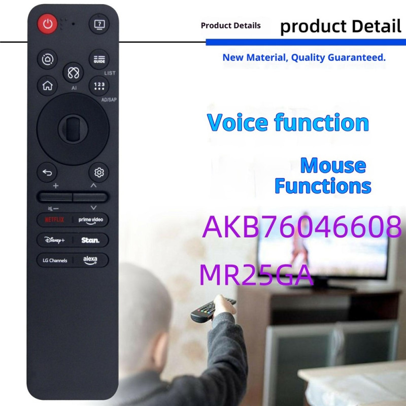 TV fjernbetjening Erstatning til AKB76046608 / MR25GA til LG TV med stemmemusfunktion