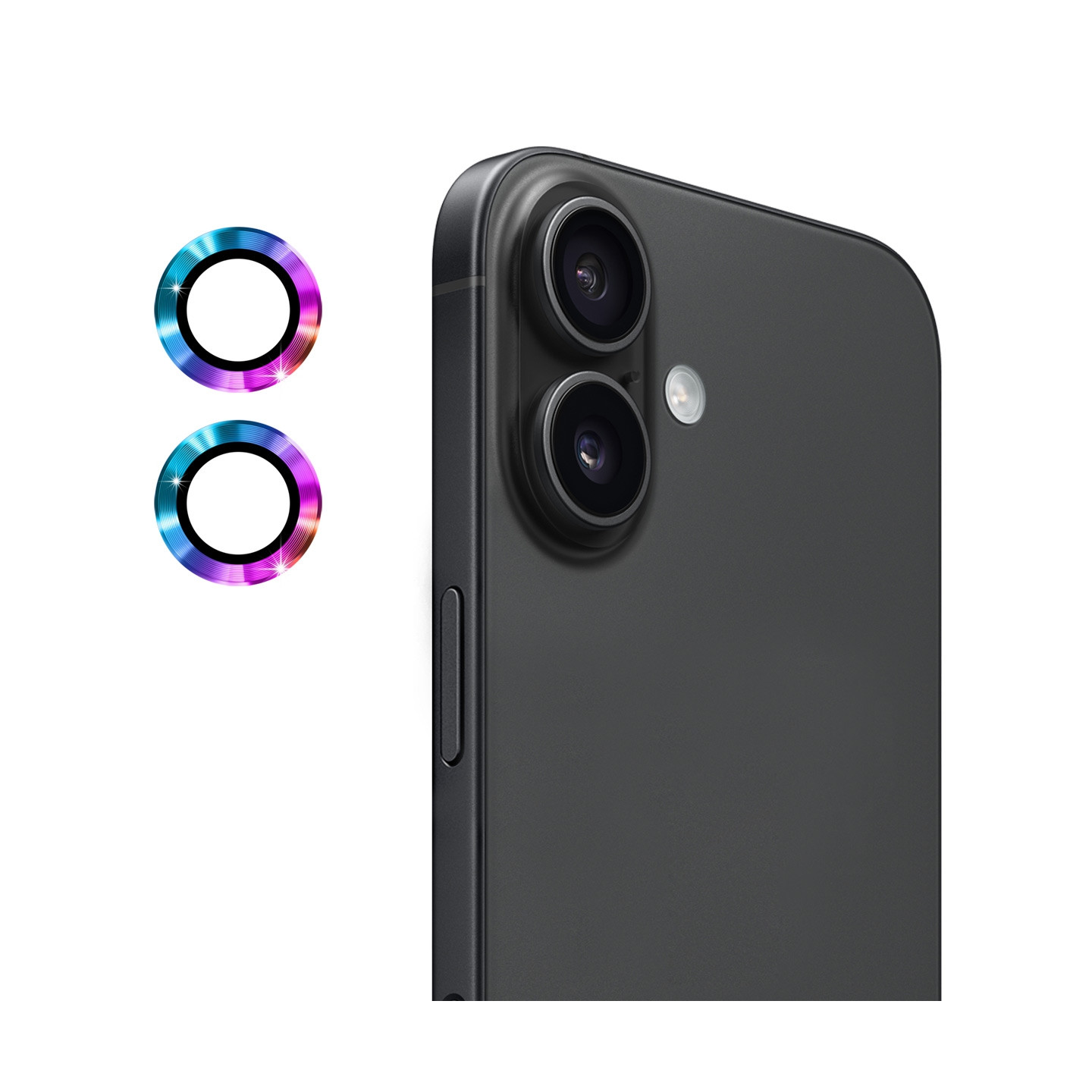 Til iPhone 17 Kamera Linsebeskytter ENKAY Hat-Prince Metalring Linsefilm