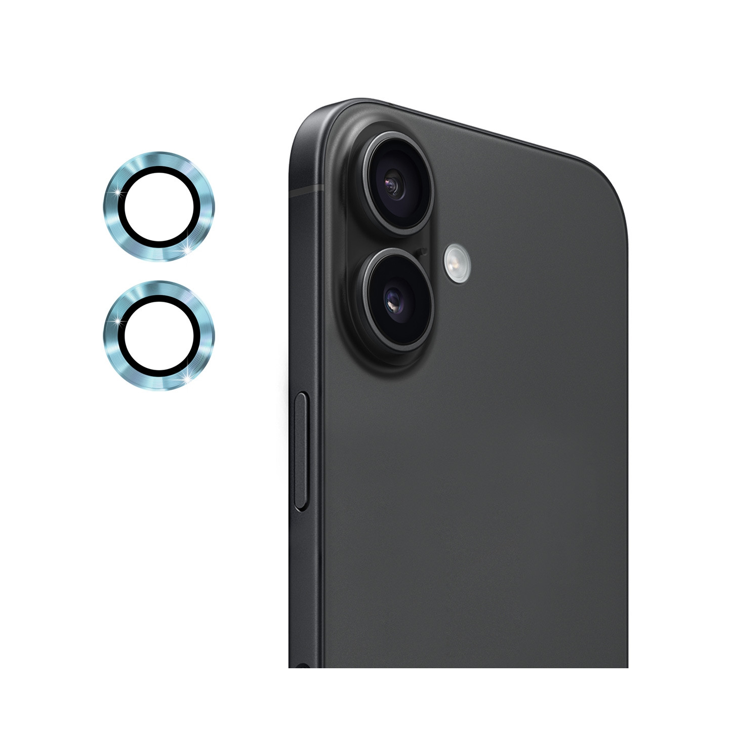 Til iPhone 17 Kameralinsebeskytter ENKAY Hat-Prince Metallring Linsefilm