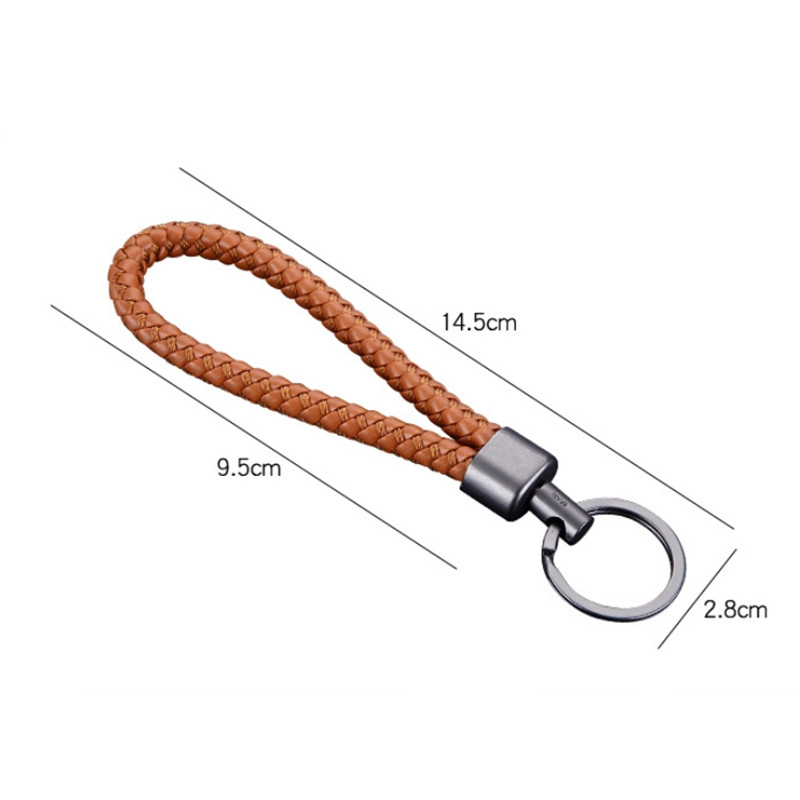 Woven Handmade Keychain Men Women Car Keychain - Black