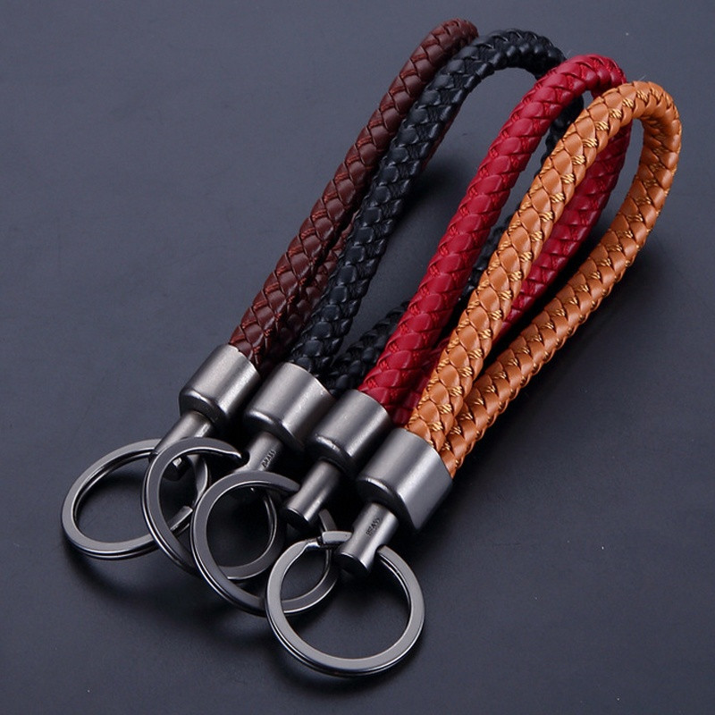 Woven Handmade Keychain Men Women Car Keychain - Black