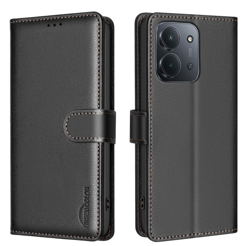For Xiaomi Redmi 15C 5G / 15C 4G Case BINFEN COLOR BF32 Wallet Cover - Black