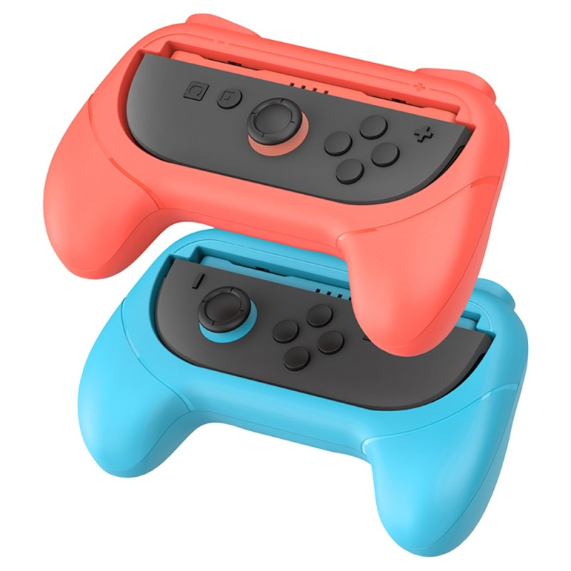 IPEGA 1 par kompatibel med Nintendo Switch 2 Grips Shell spilcontroller Joy-Con Rød+blå
