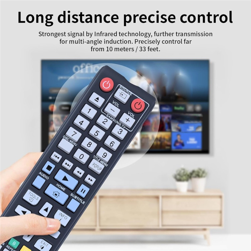 Kaukosäätimen vaihto AK59-00177A:lle Samsung Blu-ray DVD -soittimelle