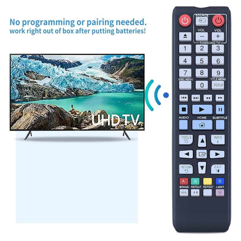 Kaukosäätimen vaihto AK59-00177A:lle Samsung Blu-ray DVD -soittimelle