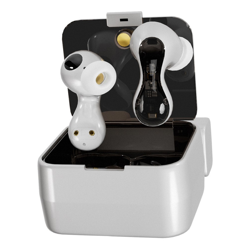 Pulsar Bluetooth-kuulokkeet dynaamisella ajurilla, nappikuulokkeet, 4 mikrofonia - valkoinen