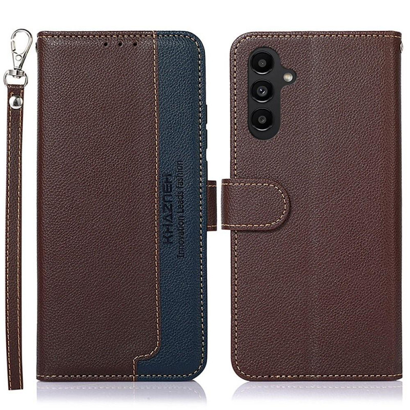 KHAZNEH Phone Cover for Samsung Galaxy A14 - Brown/Blue
