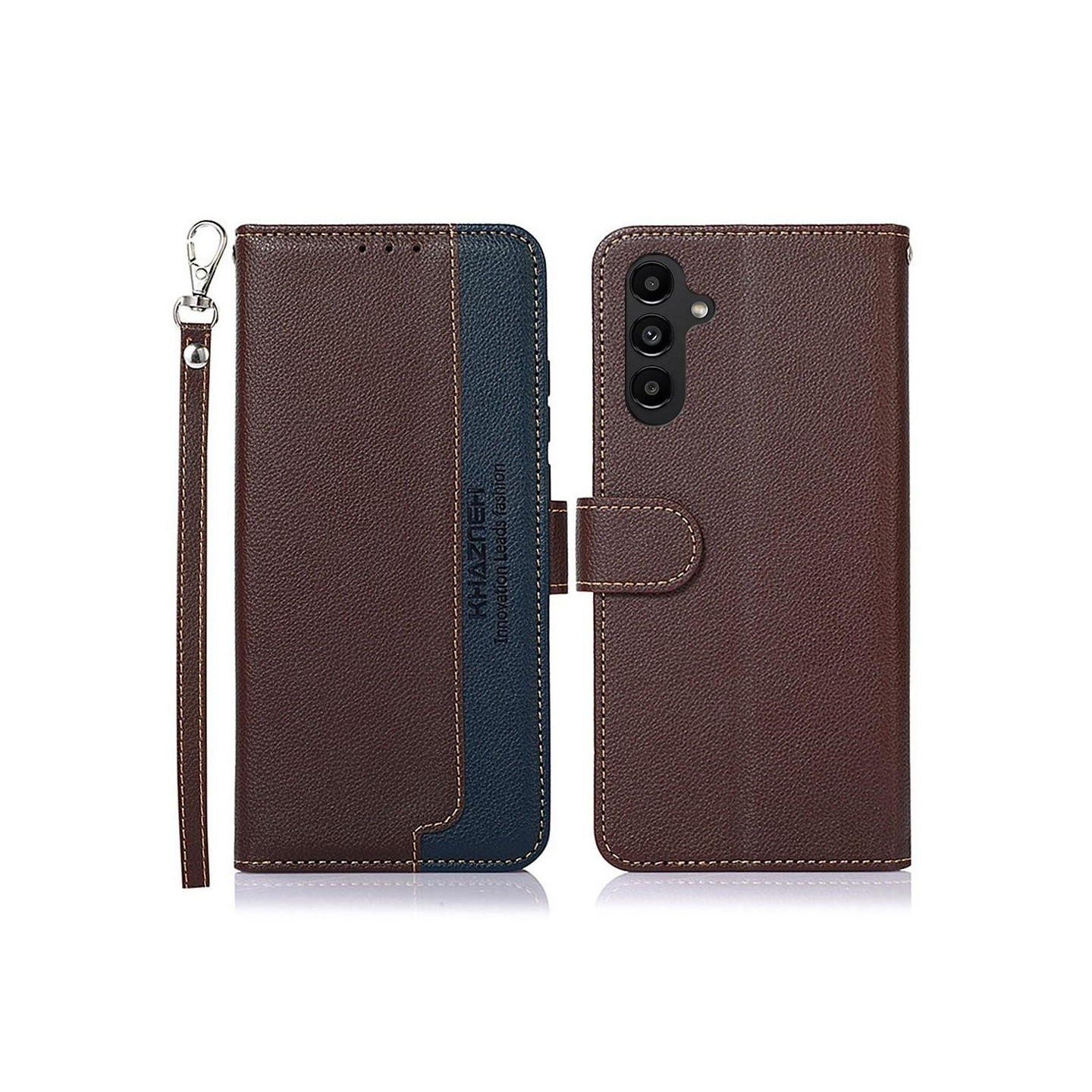KHAZNEH Telefoncover til Samsung Galaxy A14 - Brun/Blå