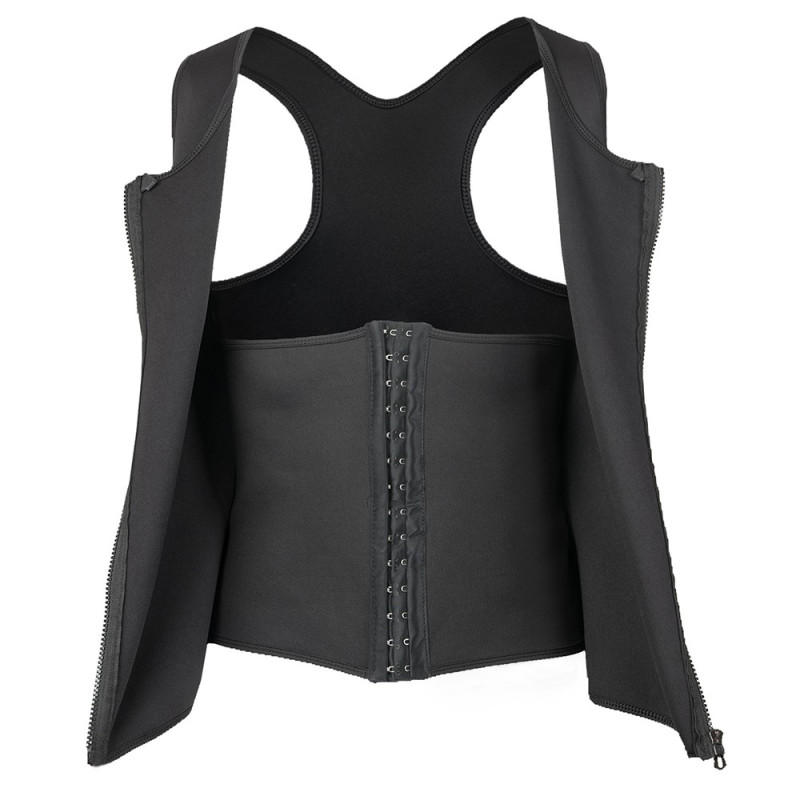 Kompressionsvest Sweat Body Shaper Undertrøje Vægttab Talje - S