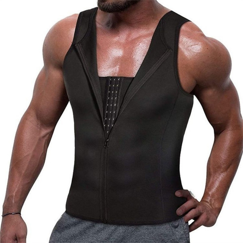 Kompressionsvest Sweat Body Shaper Undertrøje Vægttab Talje - XXL