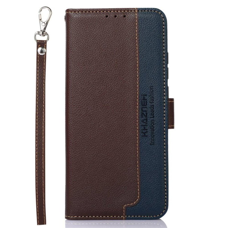 KHAZNEH Phone Cover for Samsung Galaxy A14 - Brown/Blue
