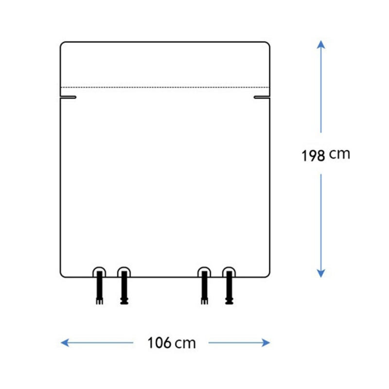 198x106cm bagagemåtte til bil, SUV og kæledyr, vandtæt hundemåtte i 600D Oxford-stof