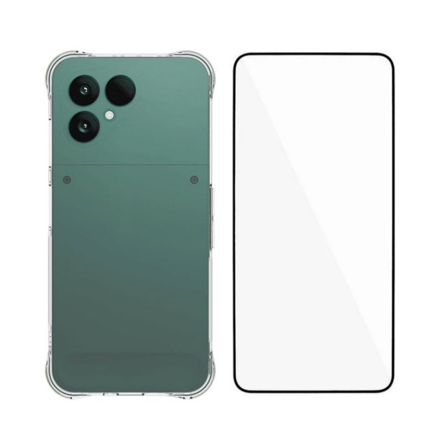 Til Fairphone 6 Etui TPU-telefoncover med hærdet glasskærmbeskytter