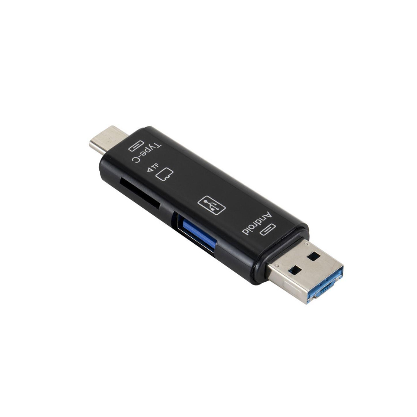 5 in 1 monitoiminen Micro USB Type - C TF - kortinlukija OTG - sovitin