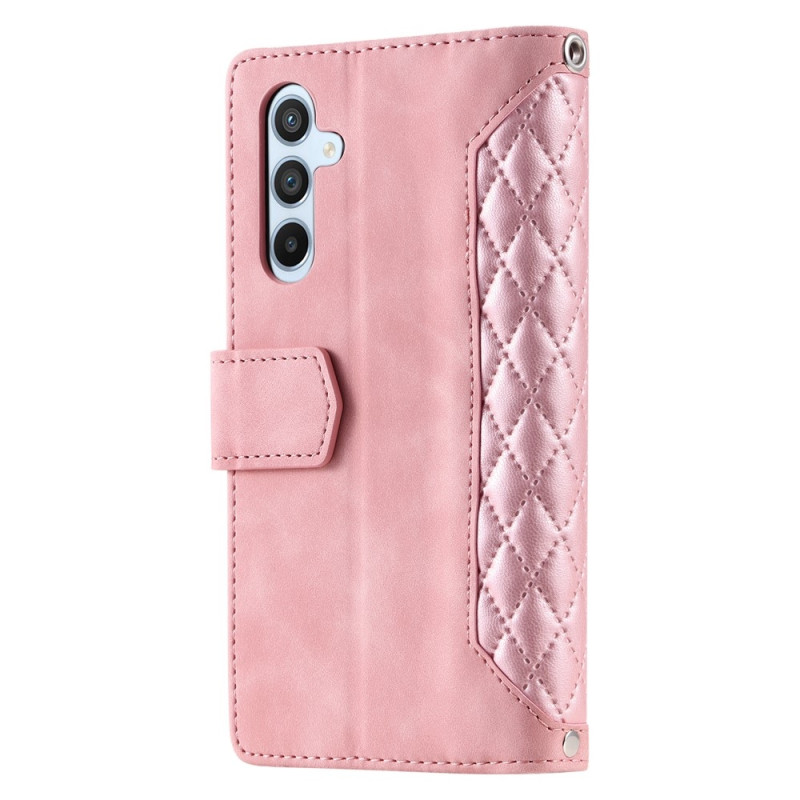 For Samsung Galaxy A17 5G / A26 5G Zipper Wallet Case Rhombus Phone Cover