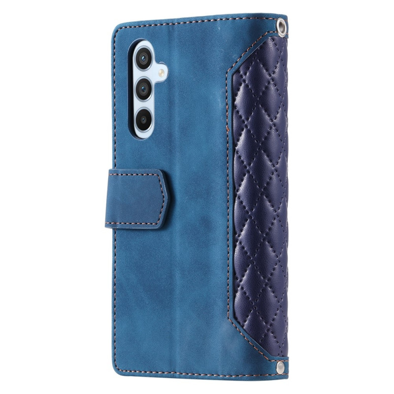 För Samsung Galaxy A17 5G / A26 5G Zipper Wallet Case Rhombus Telefonfodral