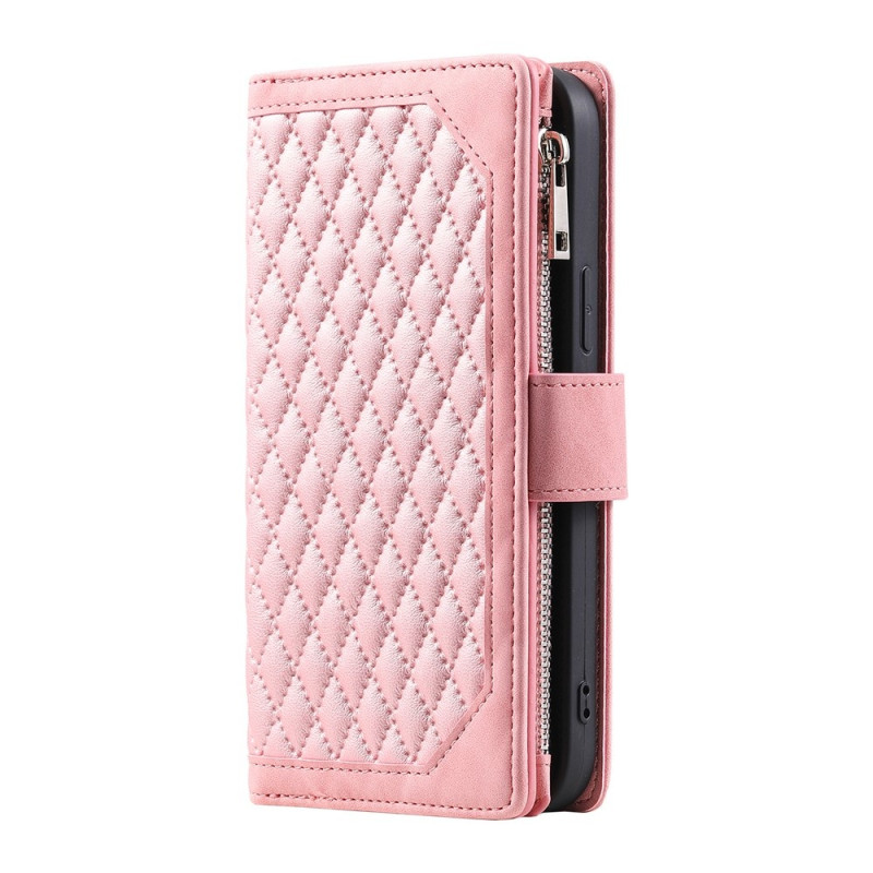 För Samsung Galaxy A17 5G / A26 5G Zipper Wallet Case Rhombus Telefonfodral